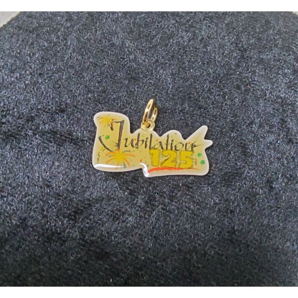 Jubilation 125 Vintage Gold-Tone Enamel charm